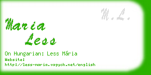 maria less business card
